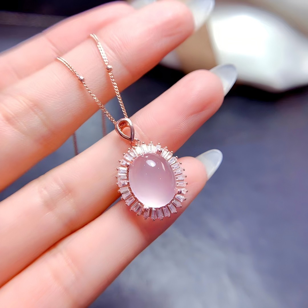 S925 Rose Quartz 