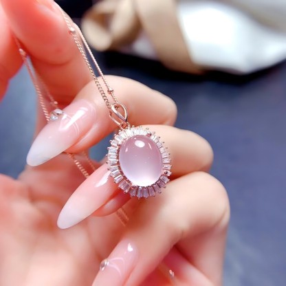 S925 Rose Quartz 
