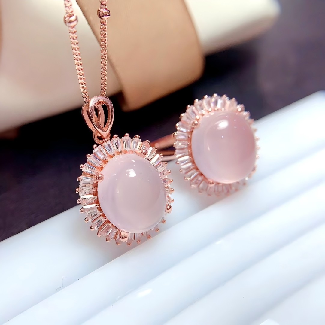 S925 Rose Quartz 