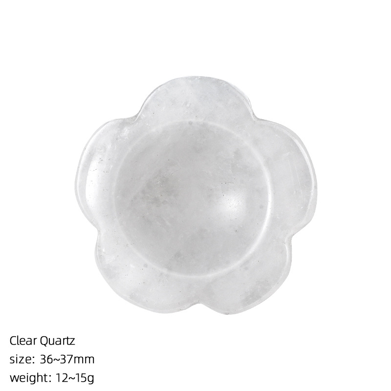 Flower Worry-Free Stone Crystal Thumb Stone Carvings,36mm
