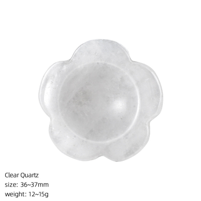 Flower Worry-Free Stone Crystal Thumb Stone Carvings,36mm