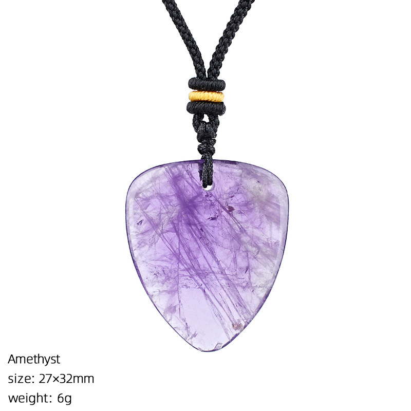Crystal Guitar Pick Necklace