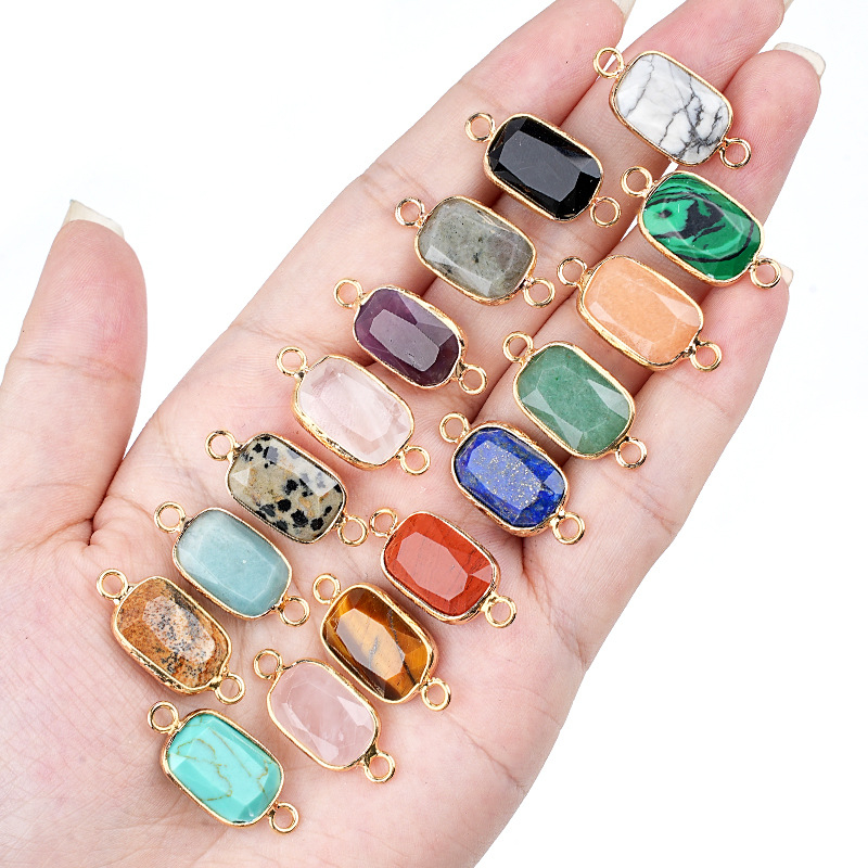 Crystal Faceted Pendant Connector