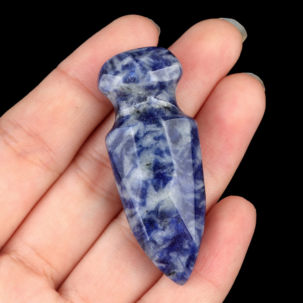 Crystal Carved Dagger Carving,50mm