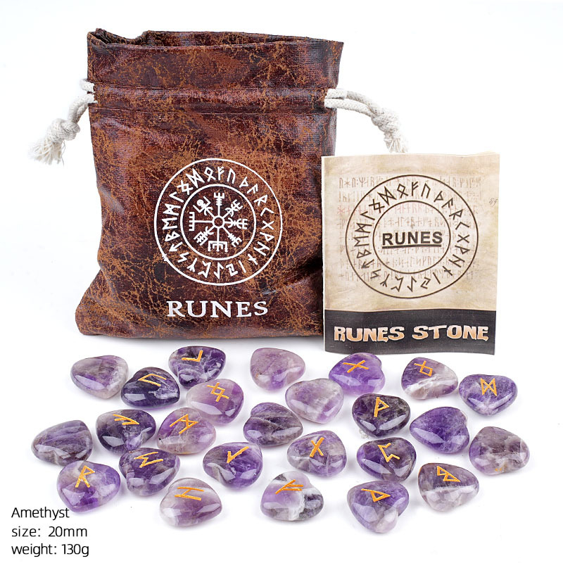 Crystal Heart Rune Set, 25 pieces