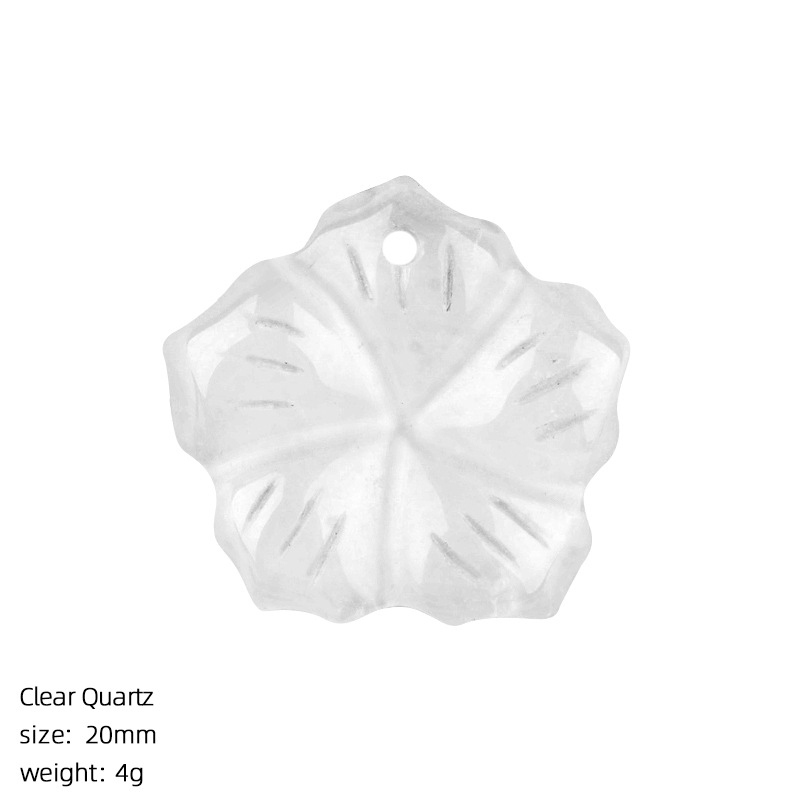 20mm Natural Stone Plumeria Pendant,4g