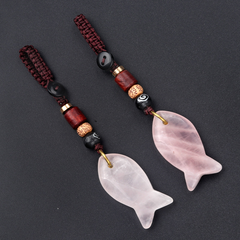 crystal fish keychain