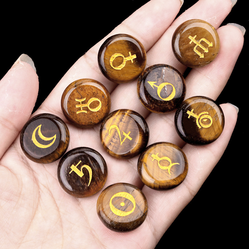 Solar System's Ten Planet Symbols Crystal Runes（10-pieces）