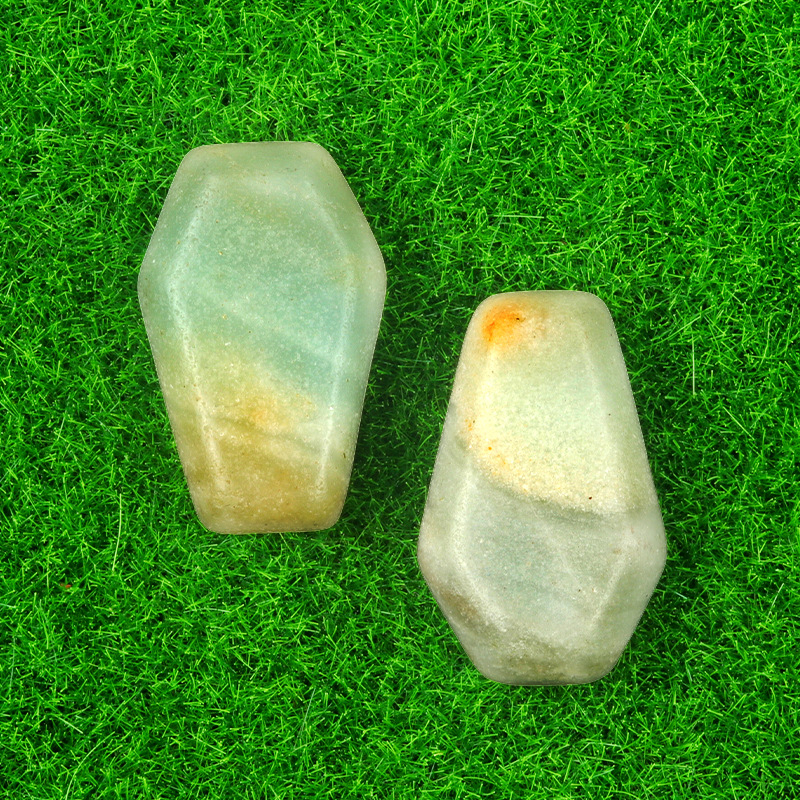Crystal Agate Mini Coffin Carvings
