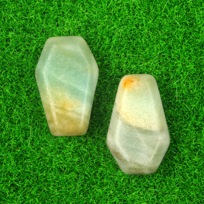 Crystal Agate Mini Coffin Carvings