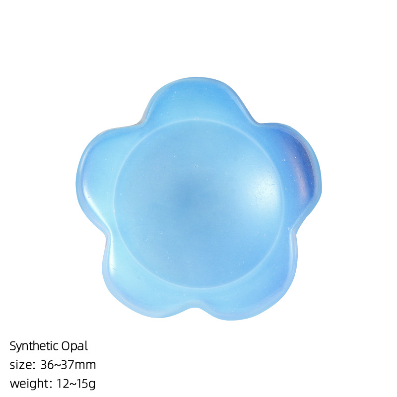Flower Worry-Free Stone Crystal Thumb Stone Carvings,36mm