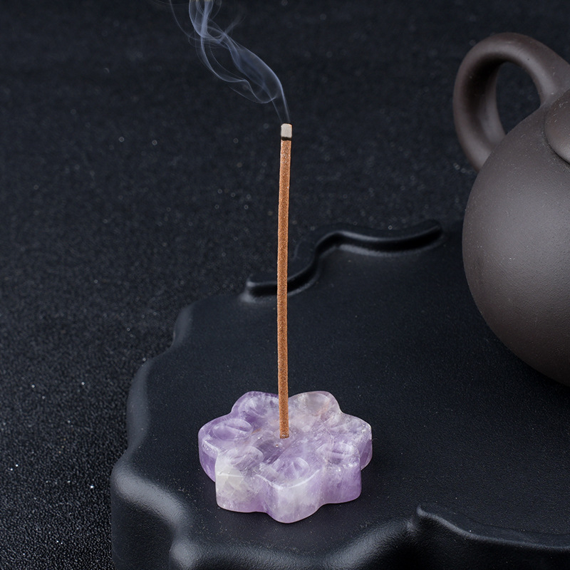 Crystal Lotus Incense Holder,30mm