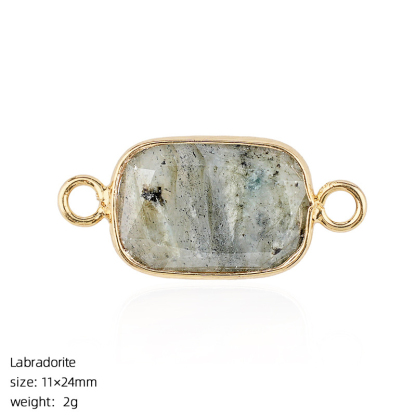 Crystal Faceted Pendant Connector