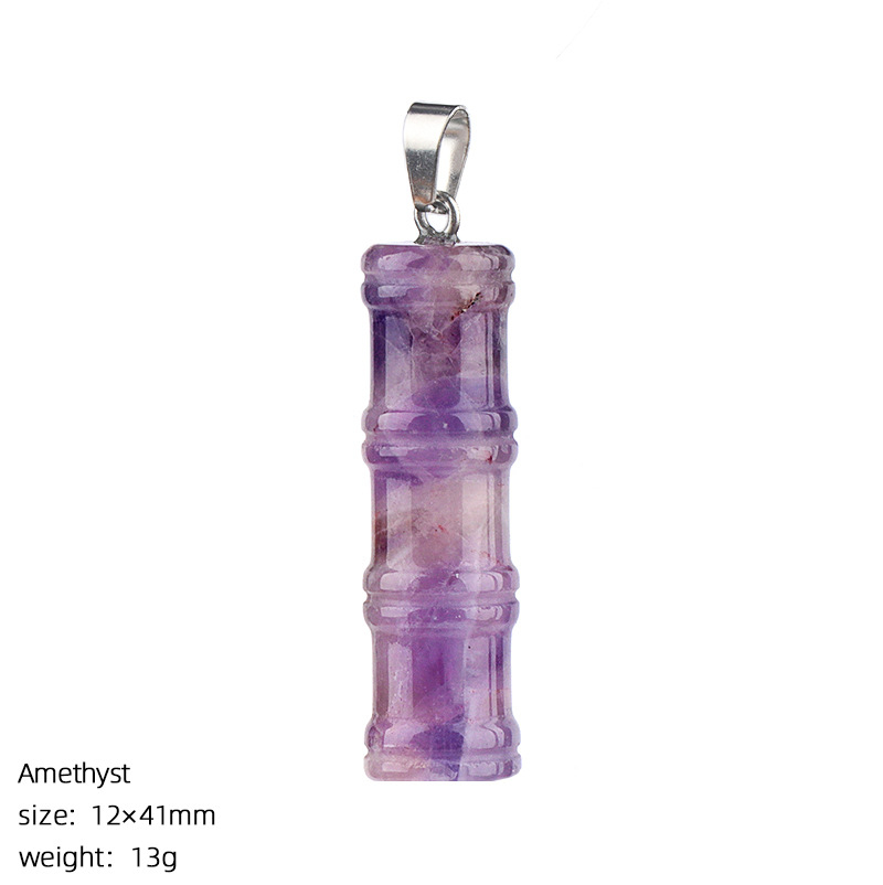 Crystal Bamboo Segment Pendant