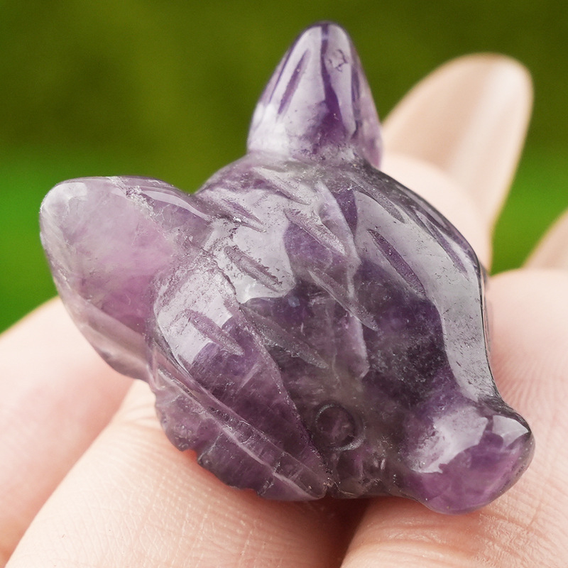 Crystal Fox Head Carving,10g