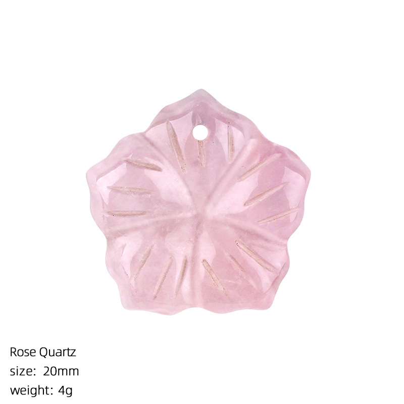 20mm Natural Stone Plumeria Pendant,4g