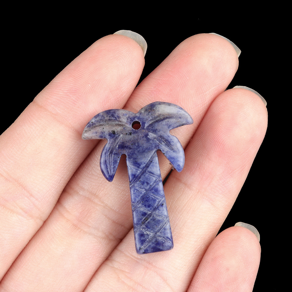 crystal coconut tree pendant