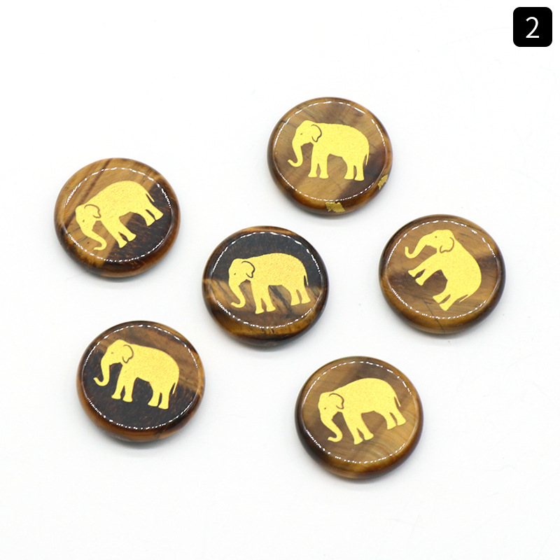 25mm round piece carved like a crystal accessory(1-piece)