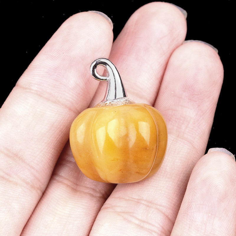 Crystal Wizard Hat Pumpkin Pendant Halloween Decor 20mm
