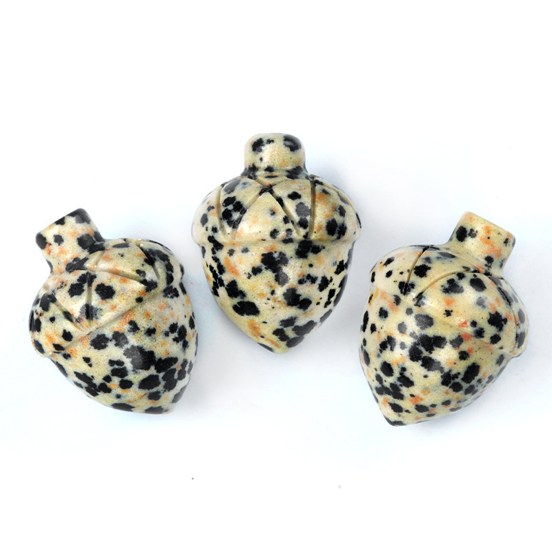 Crystal Hazelnut, Acorn, Stone, Pinecone Mini Fruit Carvings,20X26mm