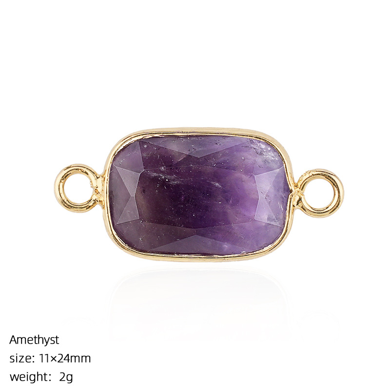 Crystal Faceted Pendant Connector