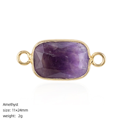 Crystal Faceted Pendant Connector