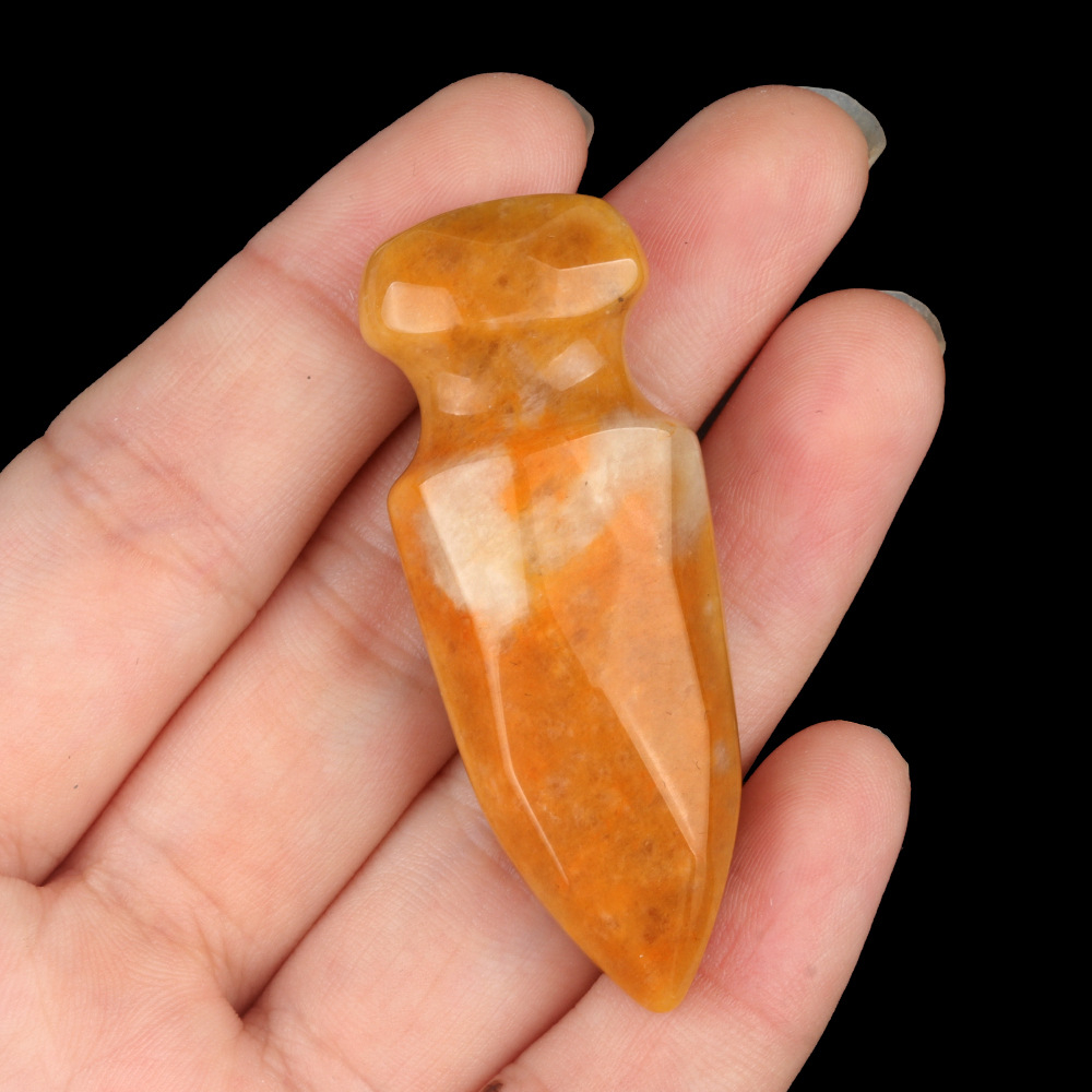 Crystal Carved Dagger Carving,50mm