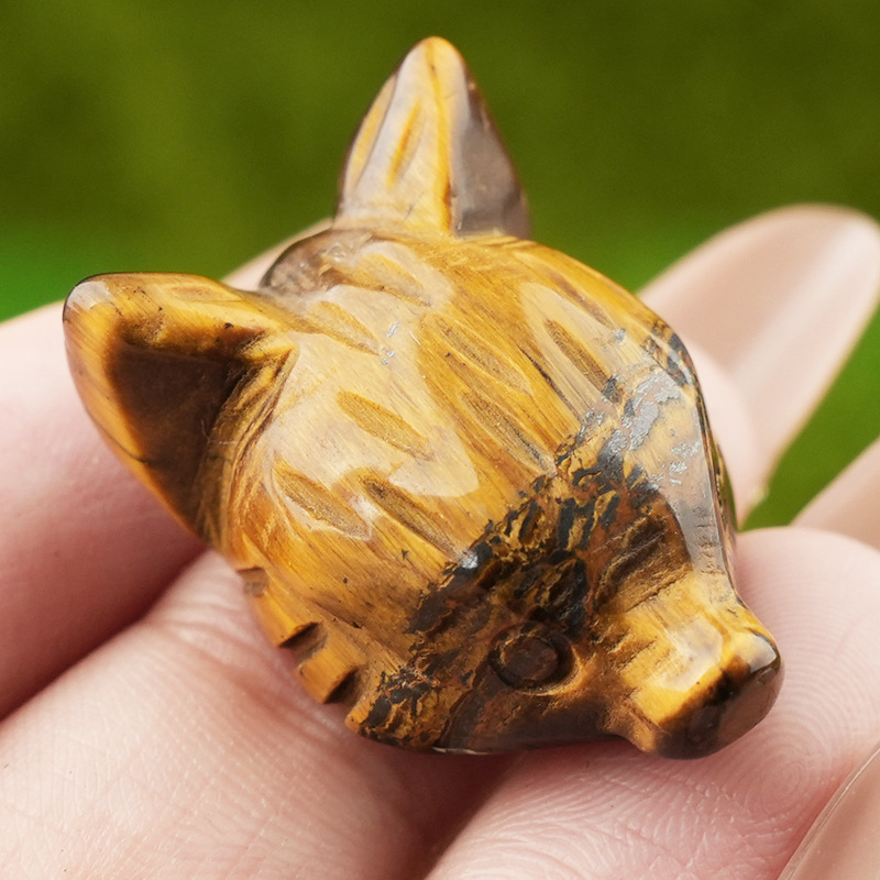 Crystal Fox Head Carving,10g