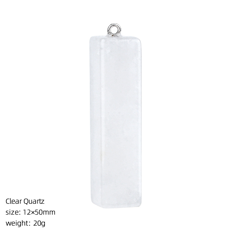 50mm Natural Crystal Rectangular Pendant，20g