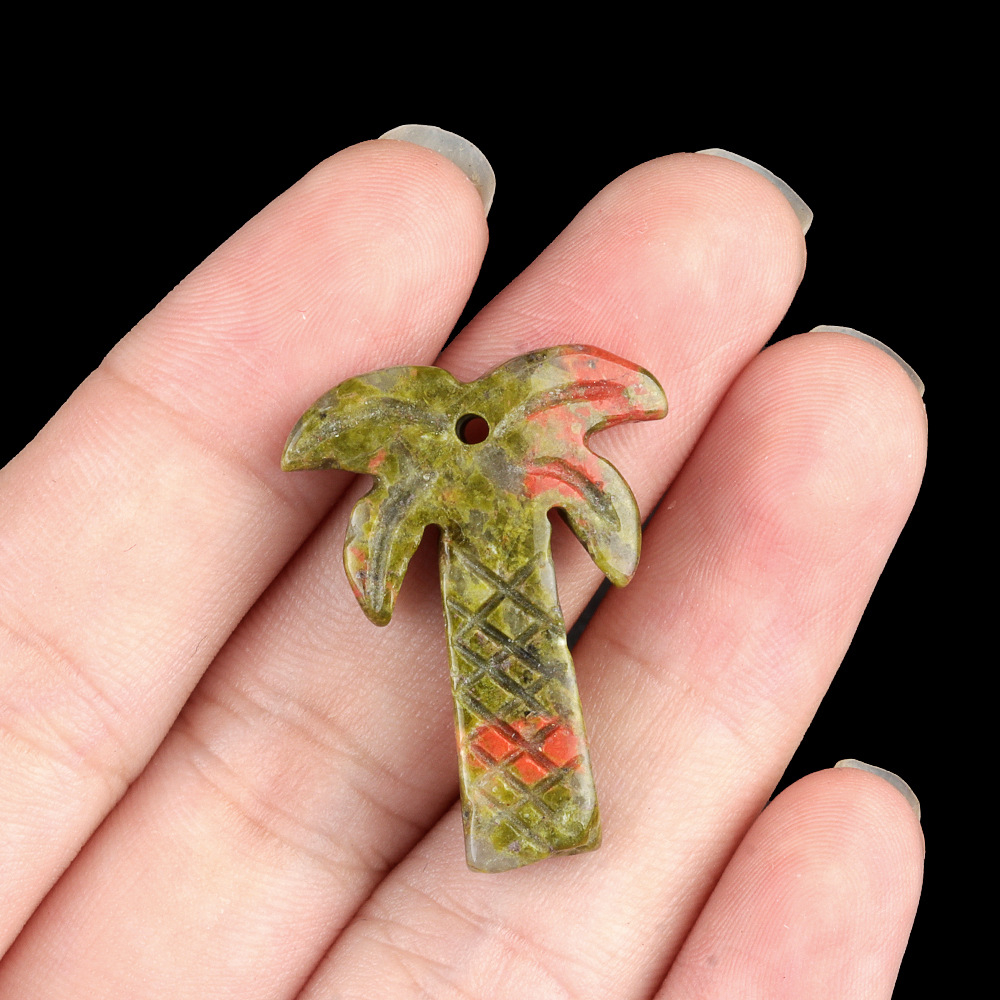 crystal coconut tree pendant