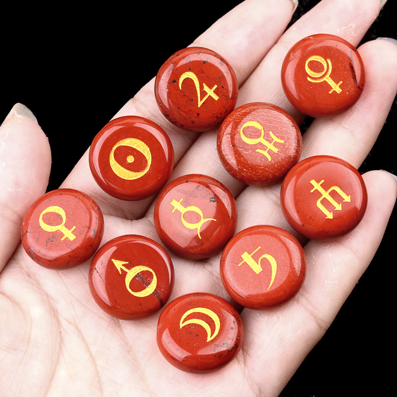 Solar System's Ten Planet Symbols Crystal Runes（10-pieces）