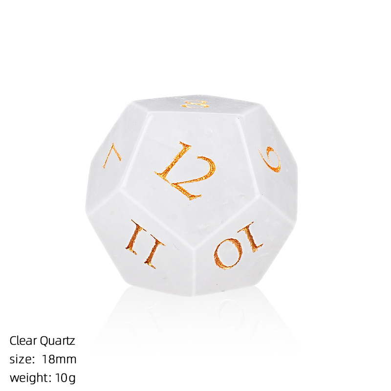 18mm Natural Crystal Dice，10g
