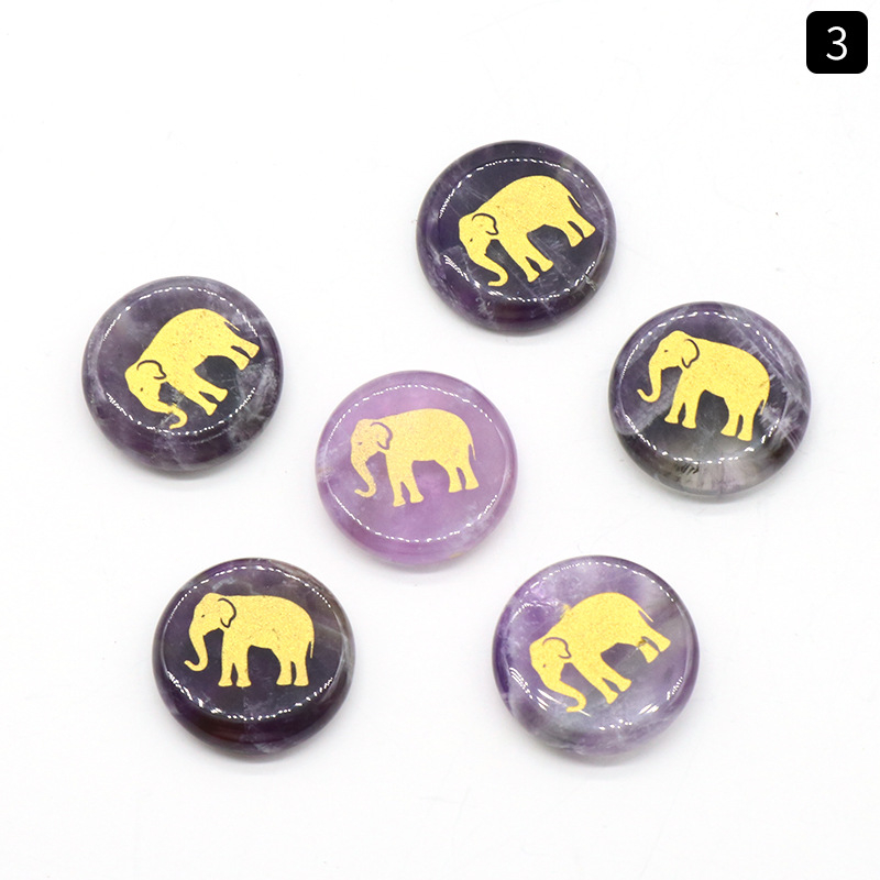 25mm round piece carved like a crystal accessory(1-piece)