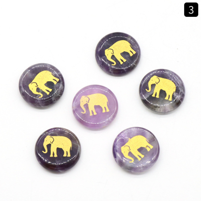 25mm round piece carved like a crystal accessory(1-piece)