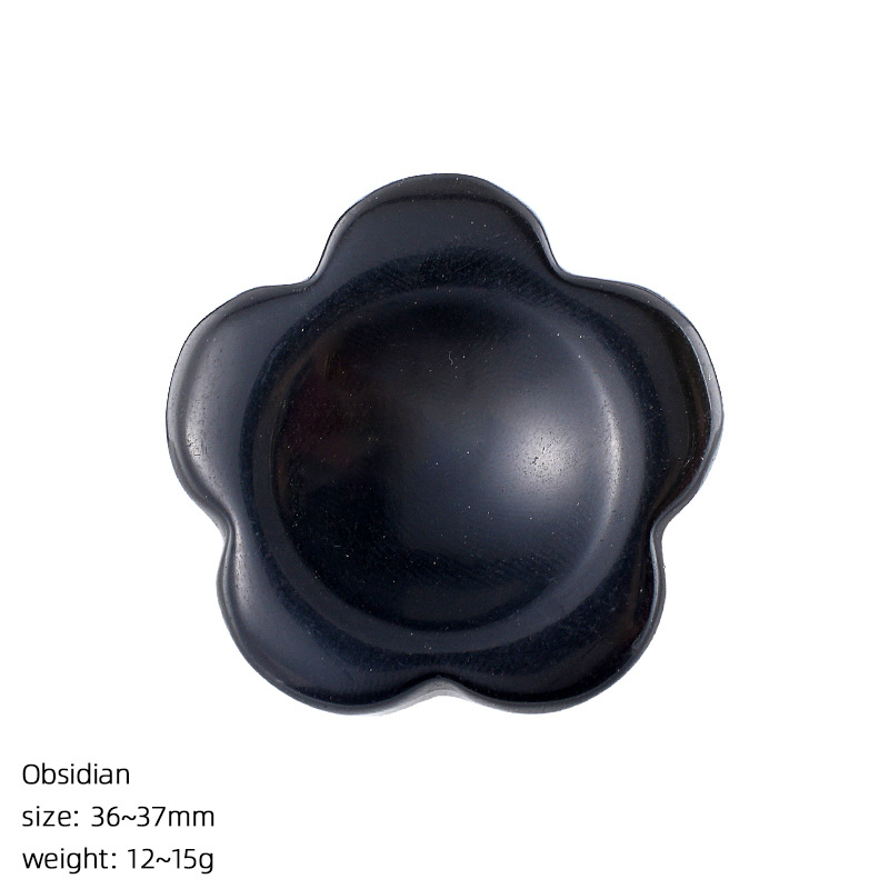 Flower Worry-Free Stone Crystal Thumb Stone Carvings,36mm
