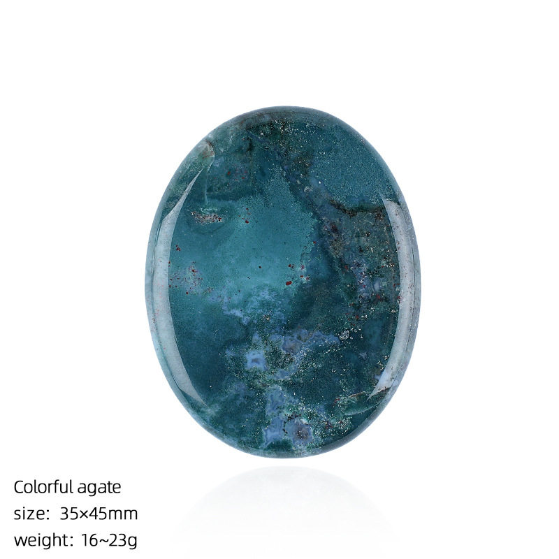 Custom Natural Crystal Palm Stone，23g,35*45mm