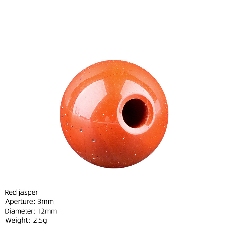 12mm Natural Crystal Large Hole Beads，3g