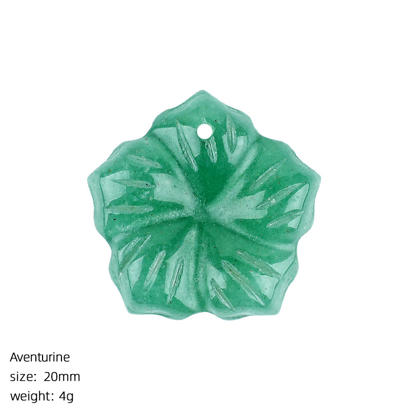 20mm Natural Stone Plumeria Pendant,4g
