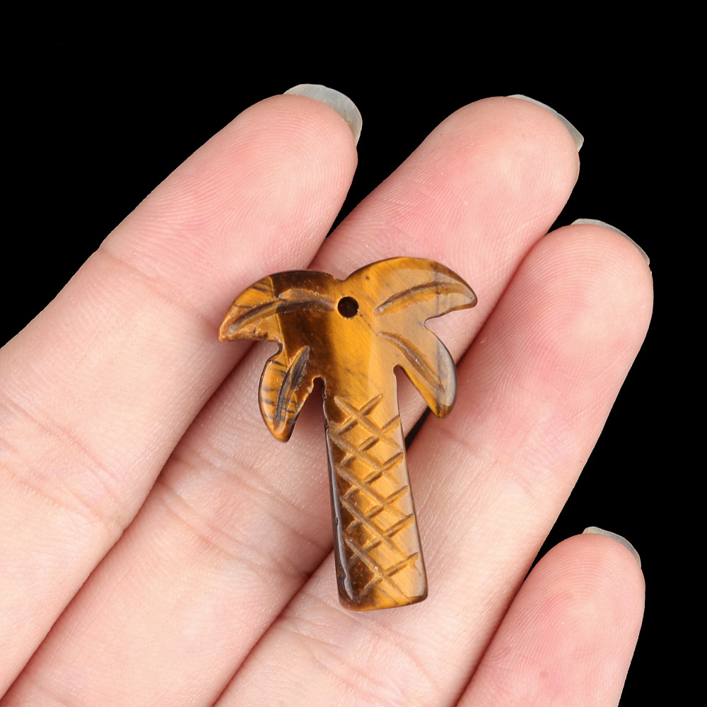 crystal coconut tree pendant
