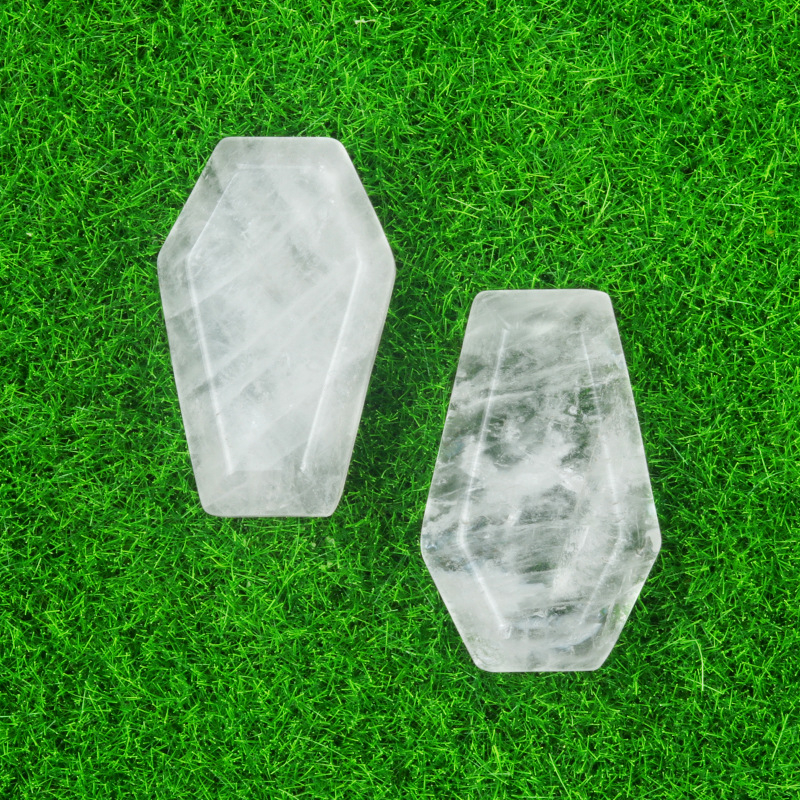 Crystal Agate Mini Coffin Carvings