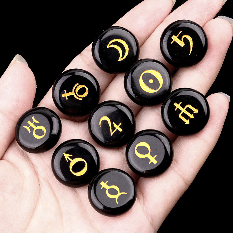 Solar System's Ten Planet Symbols Crystal Runes（10-pieces）