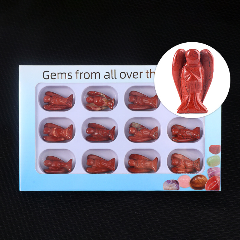 12PCS Crystal Angel Figurines in Color Box
