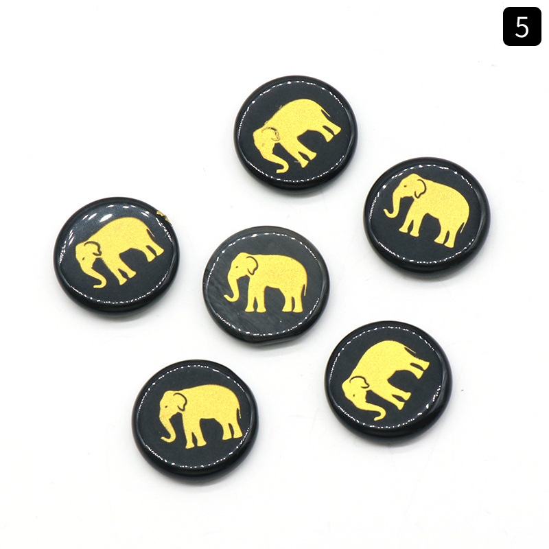 25mm round piece carved like a crystal accessory(1-piece)