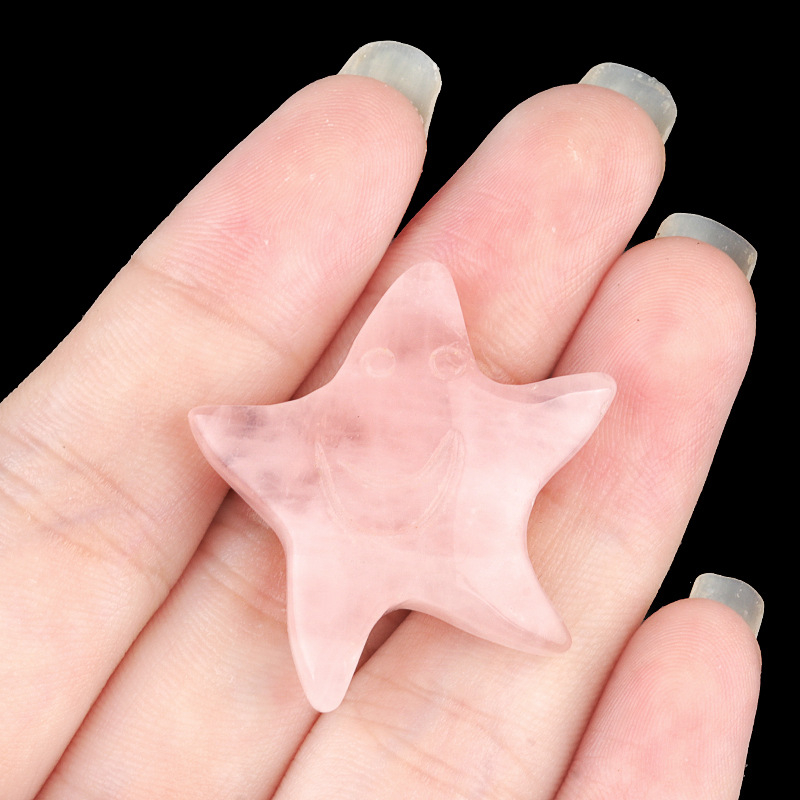 Crystal smiley face star, no hole, 30mm
