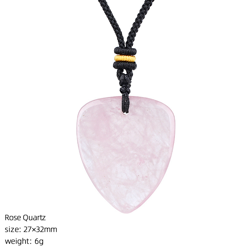 Crystal Guitar Pick Necklace