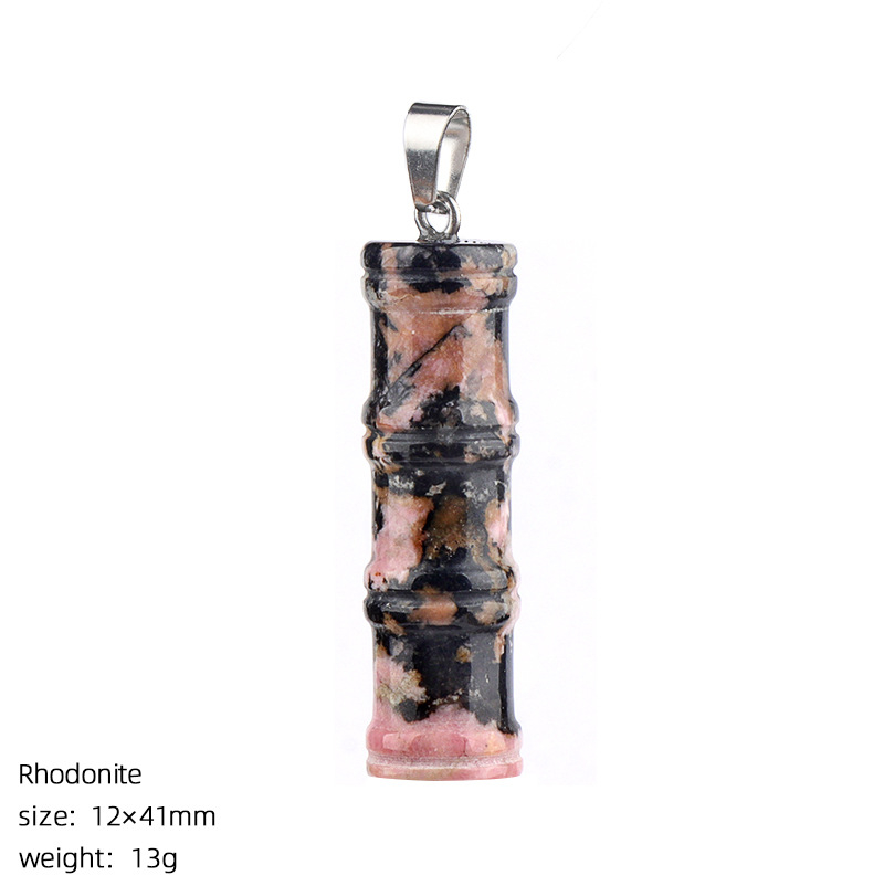 Crystal Bamboo Segment Pendant