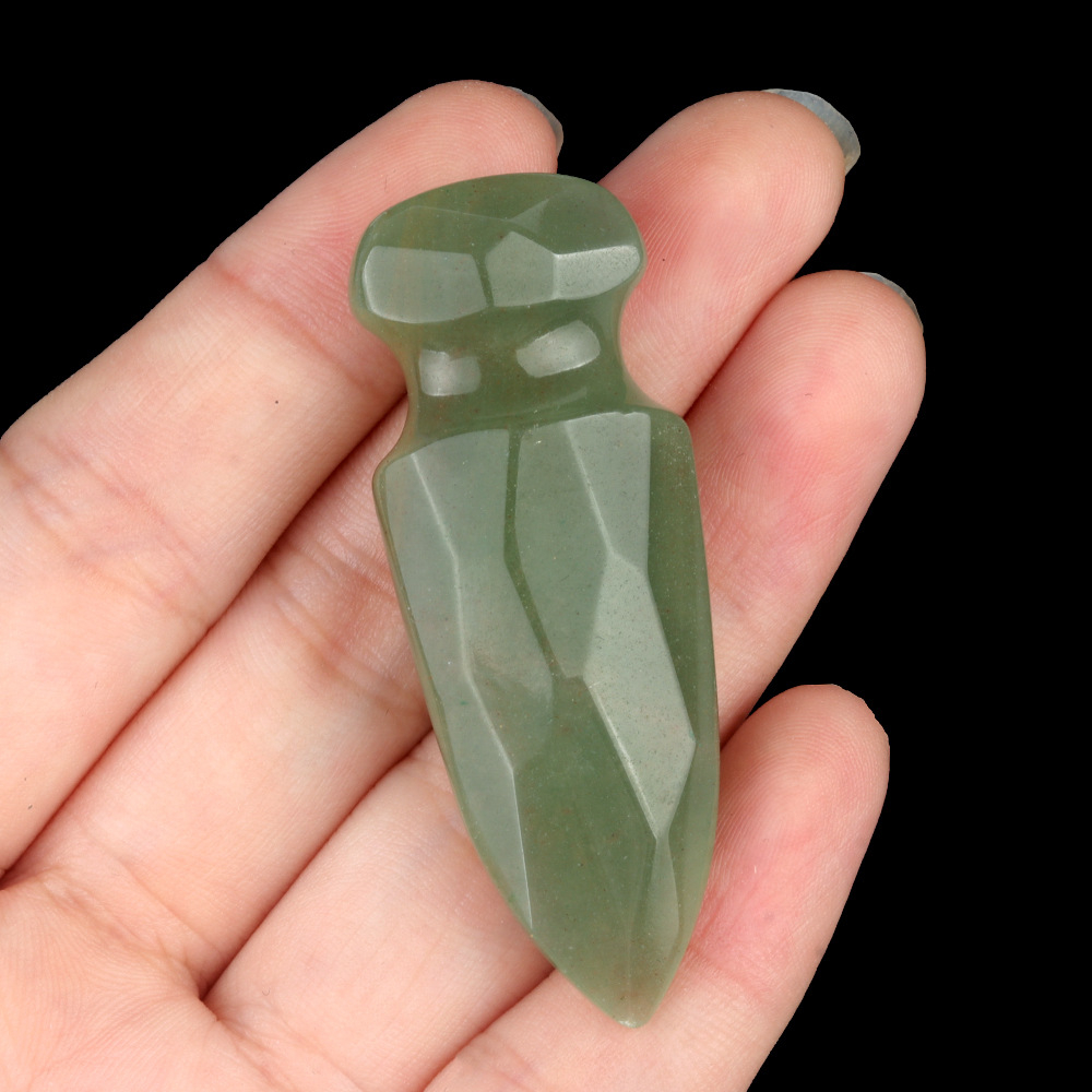 Crystal Carved Dagger Carving,50mm