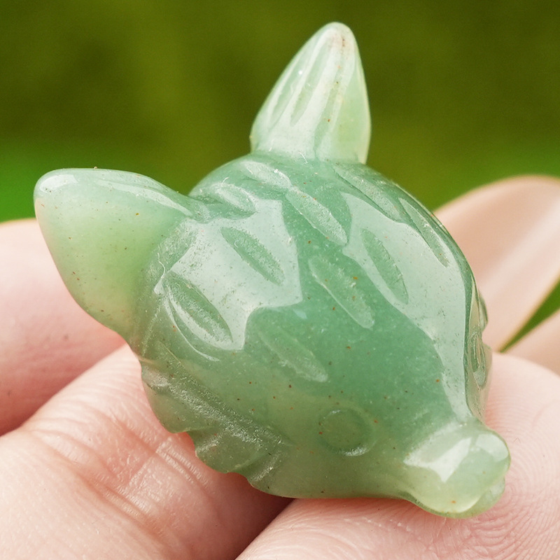 Crystal Fox Head Carving,10g