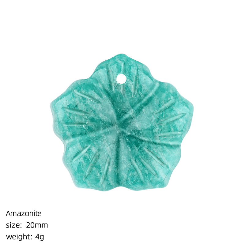 20mm Natural Stone Plumeria Pendant,4g
