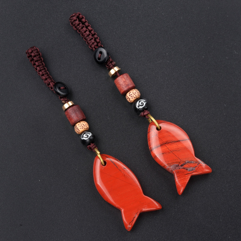crystal fish keychain